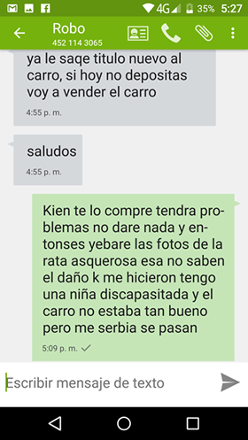 Chica busca su auto robado y dice no a la extorsión