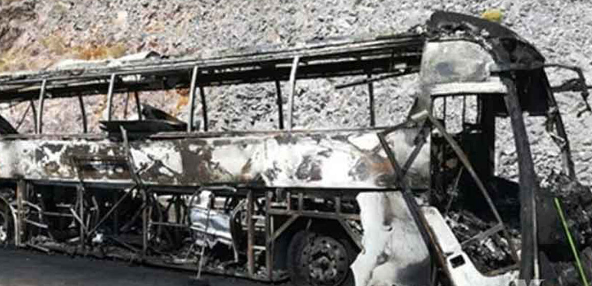 Se incendió autobús en Loreto se dirigí­a a Tijuana