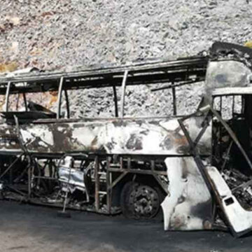 Se incendió autobús en Loreto se dirigí­a a Tijuana