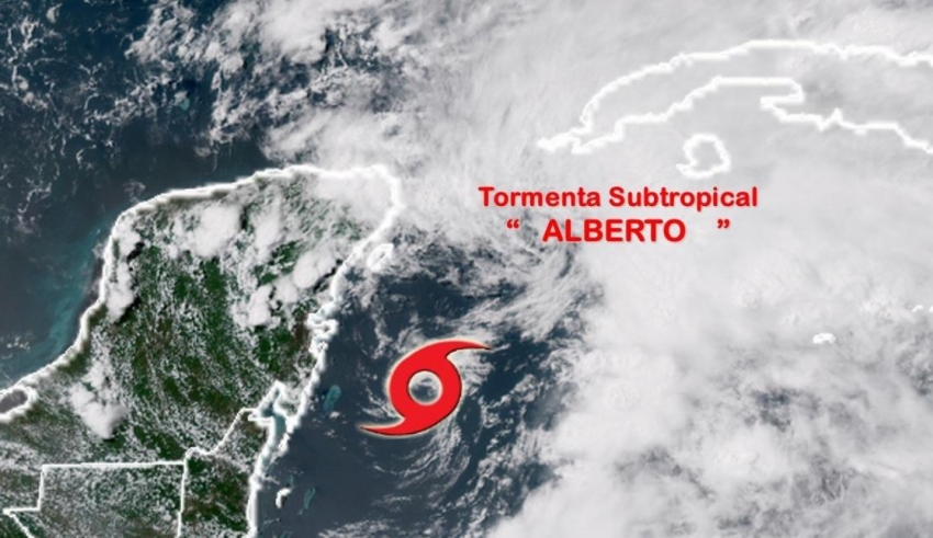 Alberto es el primer ciclón tropical que afectará las costas del sureste mexicano