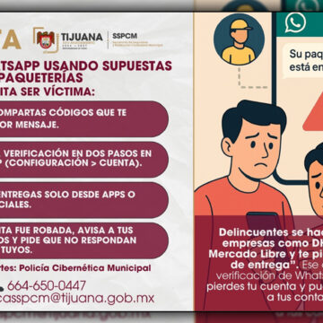 1 Alerta SSPCM por robo de cuentas de WhatsApp mediante supuestas empresas de paquetería