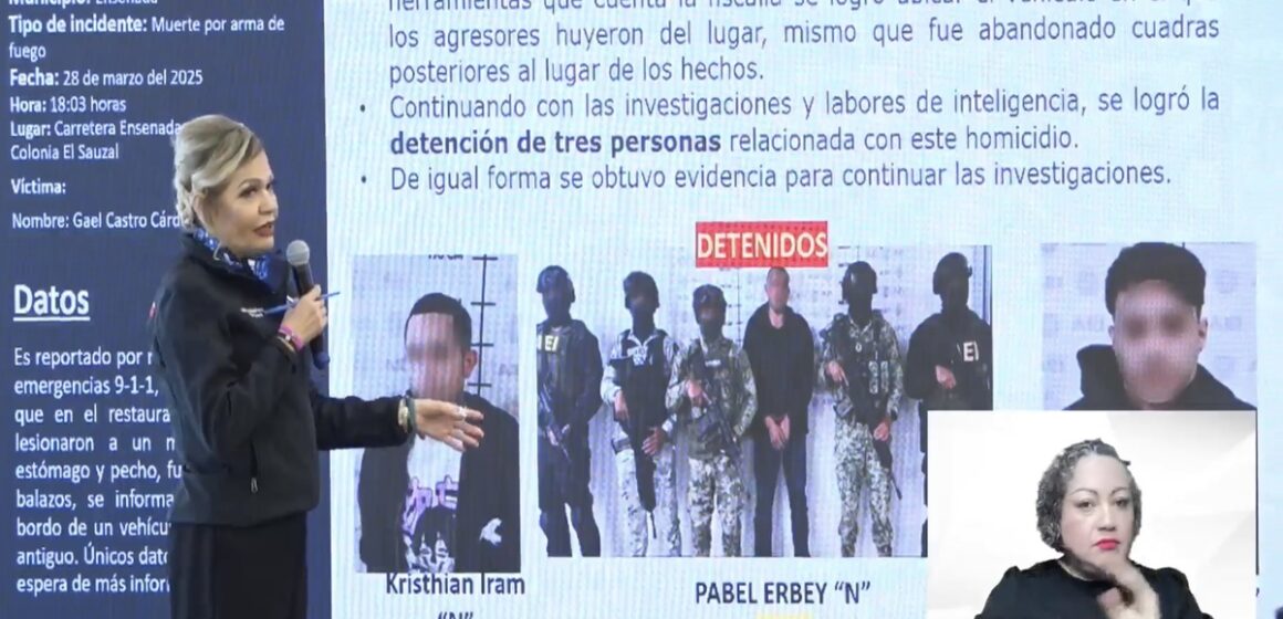 Ya son tres detenidos por el asesinato de Gail Castro en Ensenada