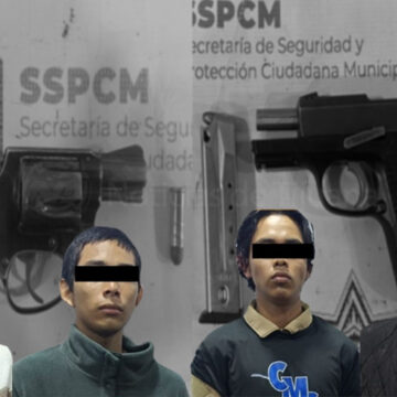 k Capturan municipales a cuatro personas por portación de arma de fuego
