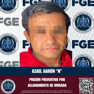 Fijan prisión preventiva para un masculino por allanamiento de morada