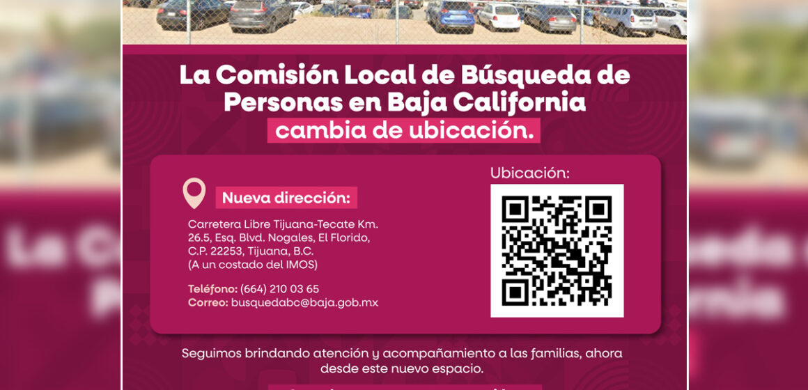 Informa gobierno del estado nueva sede de la comisión local de búsqueda en Tijuana