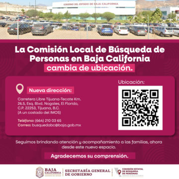 Informa gobierno del estado nueva sede de la comisión local de búsqueda en Tijuana