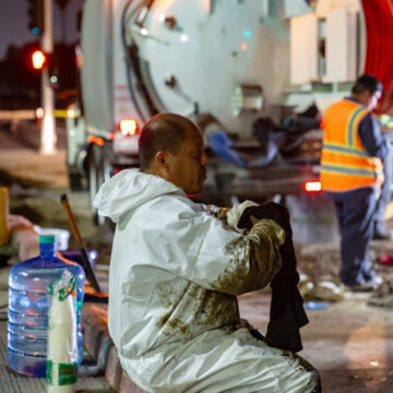 Inician reparaciones por hundimiento en bulevar Sánchez Taboada