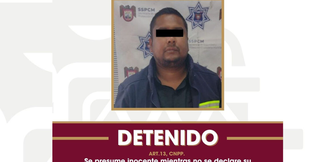 Detiene Policía Municipal a hombre por violencia familiar en la zona Camino Verde