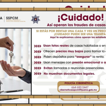 Advierte Policía Cibernética sobre fraudes en supuestas rentas de casas en línea