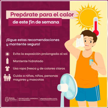 Advierte protección civil estatal por altas temperaturas durante el fin de semana