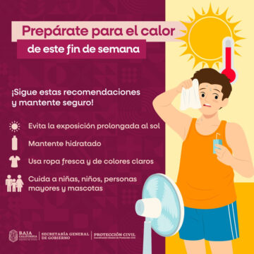 Aumento de temperaturas y vientos para el fin de semana; protección civil