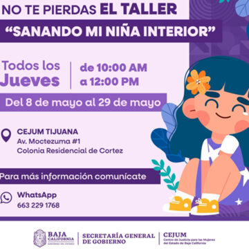 Invita CEJUM a participar en taller “Sanando mi Niña Interior”
