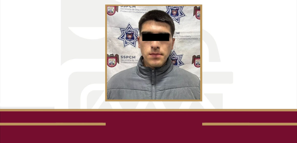 Asegura Policía Municipal a presunto responsable de robos con violencia en la colonia El Tecolote