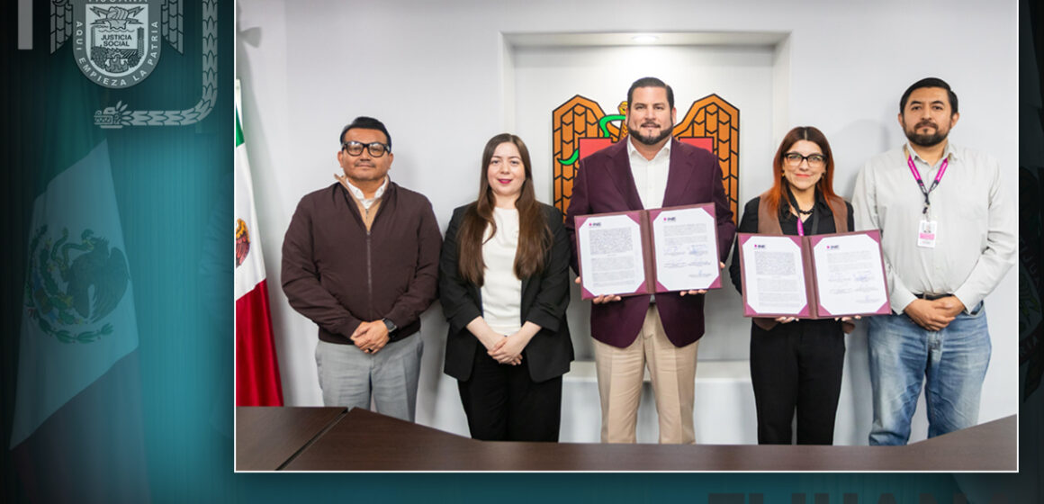 fsd Firma Ismael Burgueño convenio con el INE en el marco de las elecciones del Poder Judicial Federal