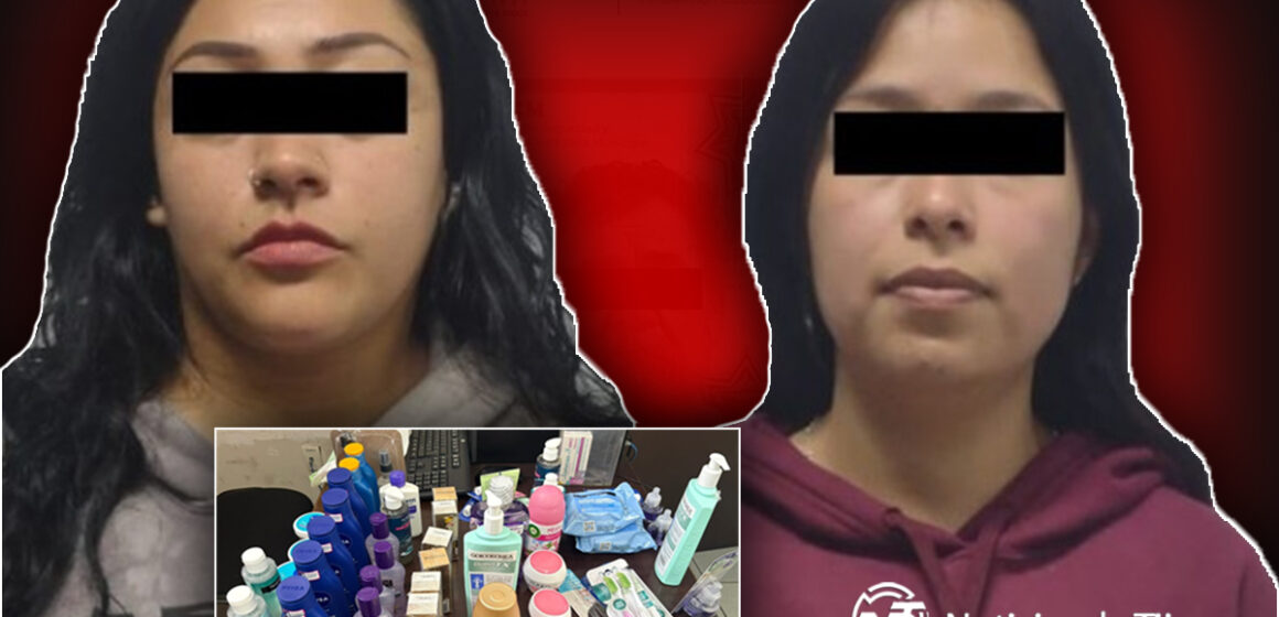 Detienen a dos mujeres por robo a tienda “Bodega Aurrera” en Lomas de la Presa