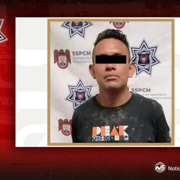 Municipales arrestan a Juan con arma blanca tras agredir a ciudadano