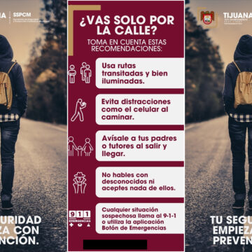 Promueve SSPCM medidas de prevención para un desplazamiento escolar seguro