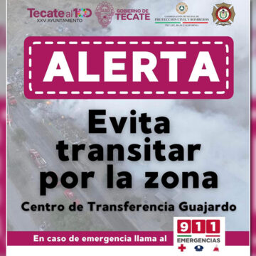 Incendio en centro de transferencia de colonia Guajardo