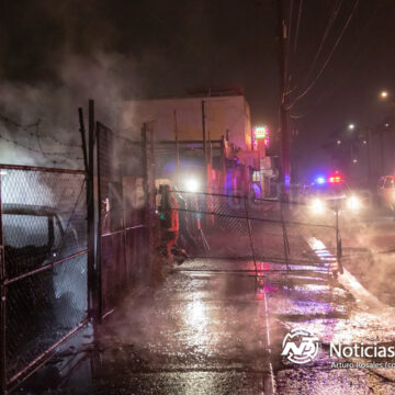 Incendio provocado en yonque “Miranda” de la colonia El Rubí