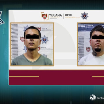 Detiene Policía Municipal a dos hombres por daños con graffiti a establecimiento en Zona Centro