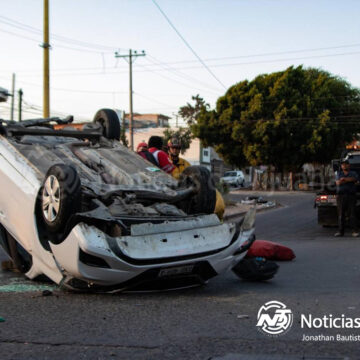 3 Choque, volcadura y atropellamiento en la colonia Mariano Matamoros