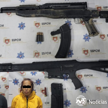 Malandras_1 Policía Municipal logra detención de dos mujeres en posesión de armas largas