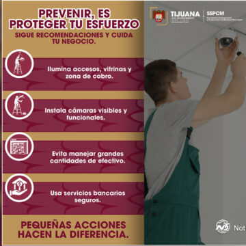 Promueven acciones preventivas para un comercio más seguro en Tijuana