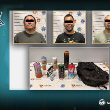 Detienen a tres hombres por vandalismo en Tijuana