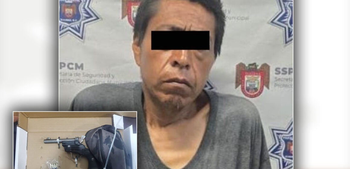 Hombre armado es detenido en la colonia 18 de Marzo