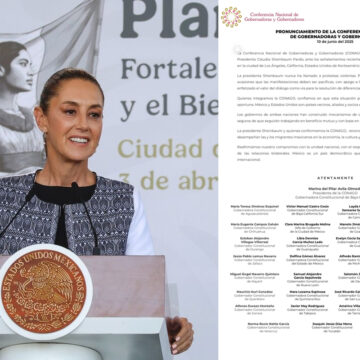 CONAGO respalda a Sheinbaum tras señalamientos por manifestaciones en Los Ángeles