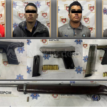 Detienen a cuatro personas con armas de fuego en distintos puntos de la ciudad