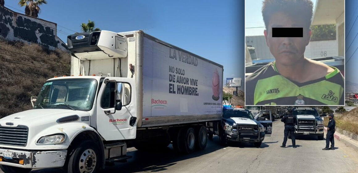Autoridades detienen a sujeto tras robar vehículo de la empresa Bachoco