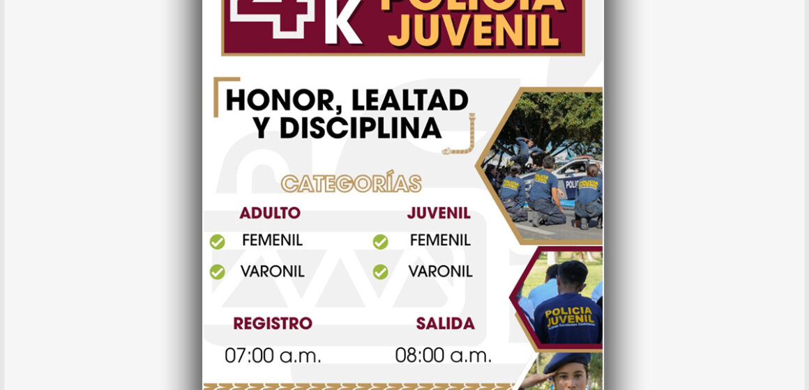 Invitan a carrera atlética por el 65 aniversario de la Policía Juvenil