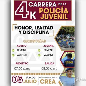 Invitan a carrera atlética por el 65 aniversario de la Policía Juvenil