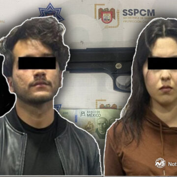 Detienen a pareja por robo con violencia en Jardín Dorado