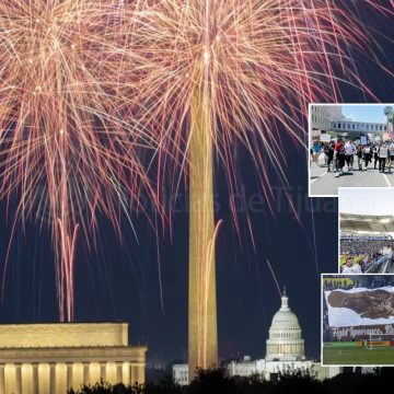Protestaron miles en Estados Unidos durante celebraciones del Día de la Independencia