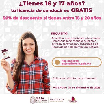 Otorga gobierno del Estado licencias gratis a personas menores de edad