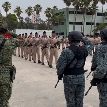 Toman protesta 105 soldados encuadrados de la segunda compañía del SMN en Tijuana