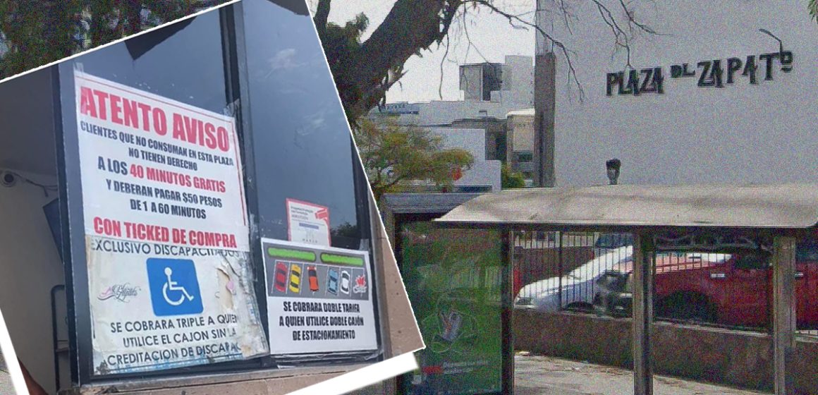 6uj7u7 “Plaza del Zapato” exige compras para dar 40 minutos gratis de estacionamiento