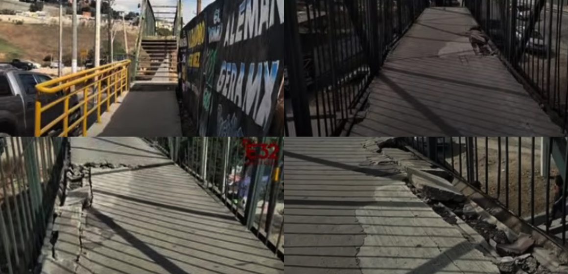 Portada Advierten colonos sobre riesgo por deterioro en puente peatonal de Camino Verde