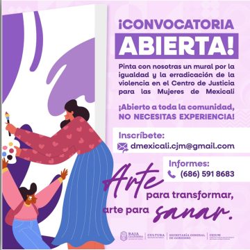 Invitan a participar en la creación de mural para promover la erradicación de la violencia de género