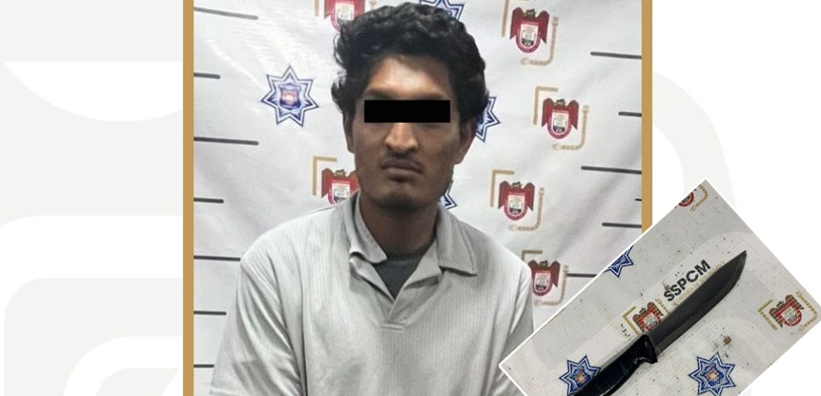 ex Arrestan a exhibicionista señalado de amenazas con arma blanca