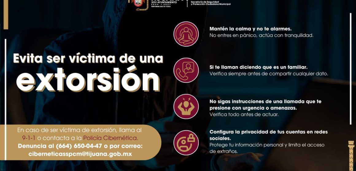 ext Emite SSPCM recomendaciones para prevenir y actuar ante intentos de extorsión
