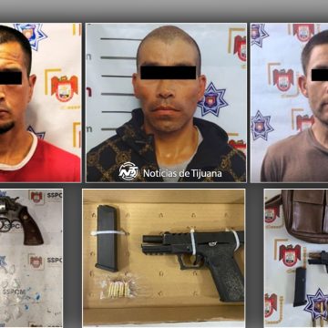 Detienen en Tijuana a tres hombres armados en operativos