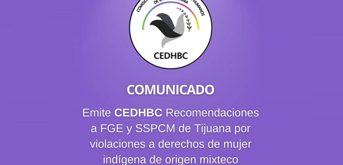 gfd Emiten recomendaciones a FGE y SSPCM de Tijuana por violaciones a derechos de mujer indígena de origen mixteco