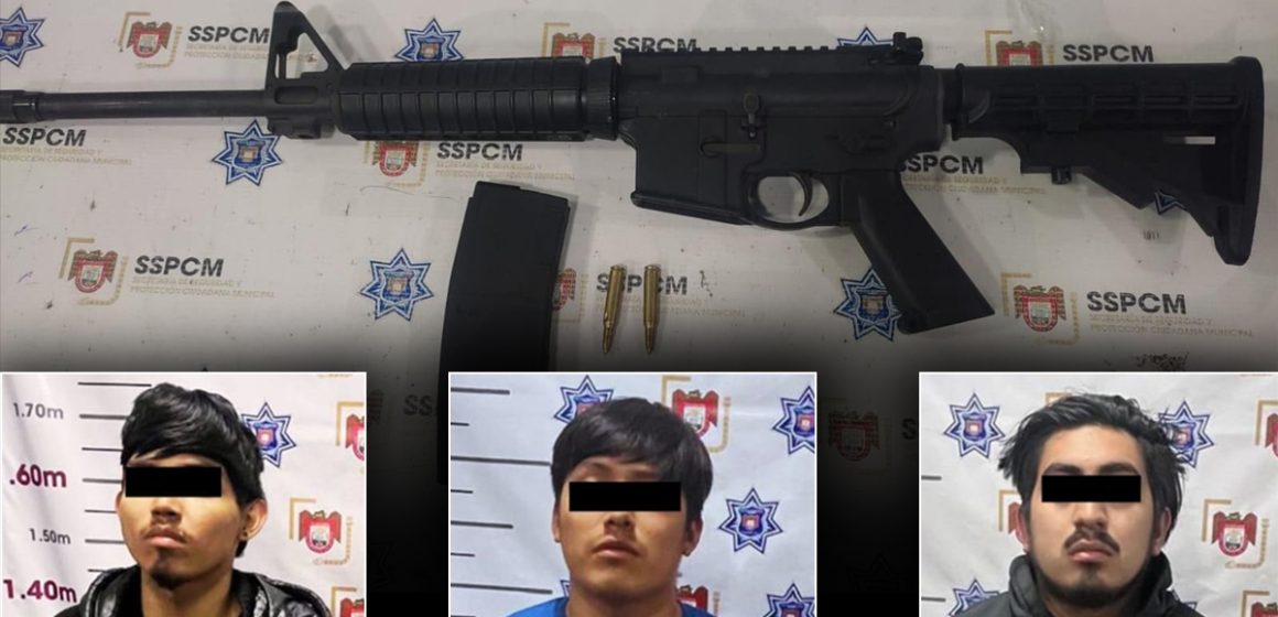 ghf Interceptan a camión con arma larga; detienen a tres personas