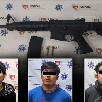 Interceptan a camión con arma larga; detienen a tres personas