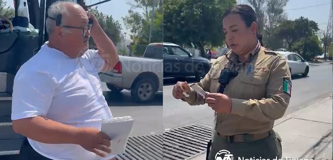 Se agrava situación de chofer que veía pornografía; le descubren licencia falsa 