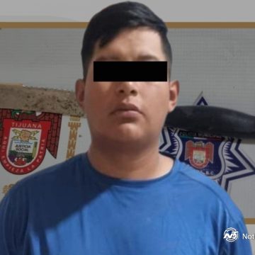 Hombre detenido en Tijuana por agredir y amenazar a mujer con cuchillo