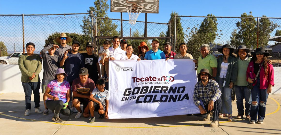 zxc Gobierno de Tecate rehabilita cancha deportiva en jardines del rincón